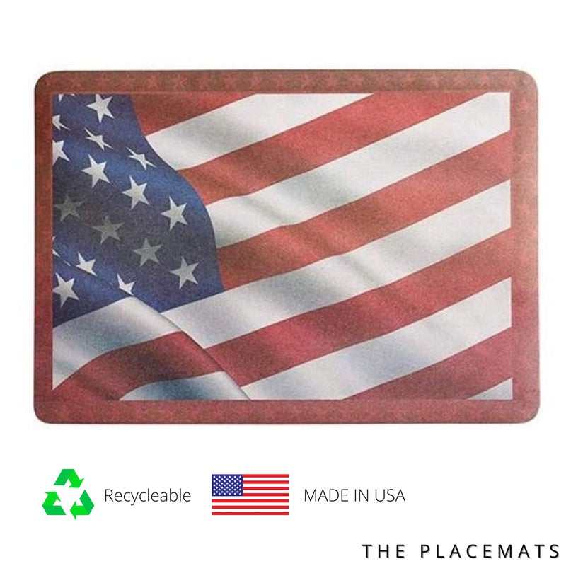 Netko American Flag Paper Placemats for Dining Table â€“ Disposable Color Table Mats Great for Parties 10"x14" American Flag 50 ct - Image 4